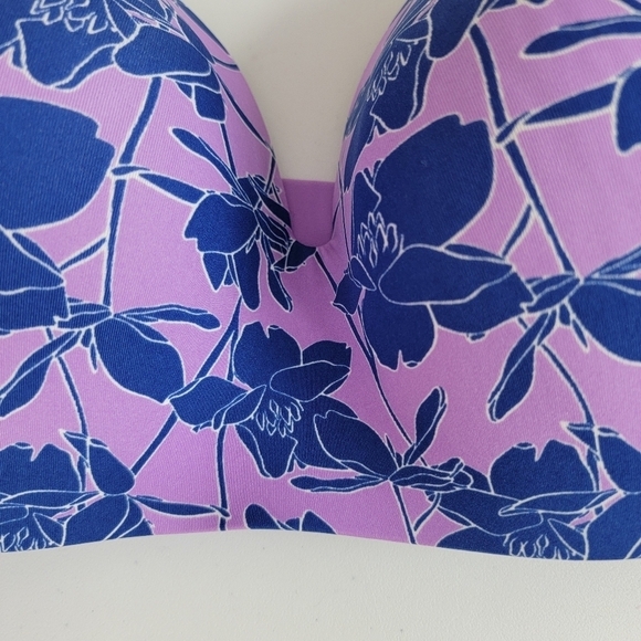 KNIX Violet Magnolia WingWoman Contour Bra Wireless Sz 6 - Picture 4 of 14